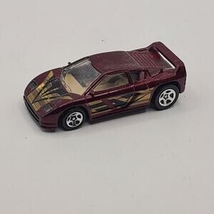 Hot Wheels Zender Fact 4 Sports Car Maroon Red Diecast 1/64 Scale Collector #228